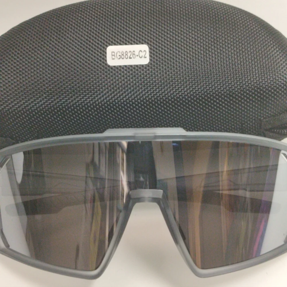 Sport Shield Sunglasses - Gray Frame with Smoke Lenses Pre-owned